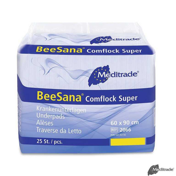 BeeSana Comflock Super Krankenunterlagen 2-lagig, 60 x 90 cm 6 x 25 Stück