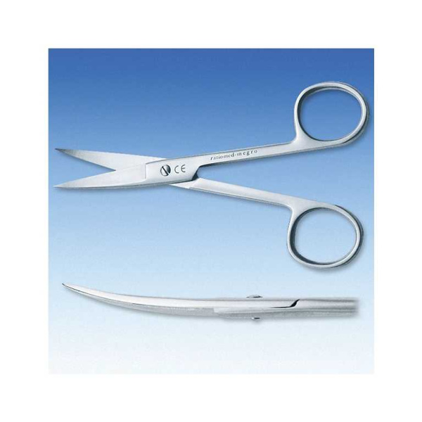 chirurgische Schere gebogen, spitz/spitz,14,5 cm
