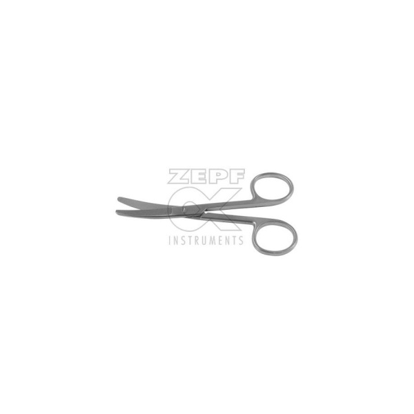 chirurgische Schere, gebogen, stumpf/stumpf,18,5 cm