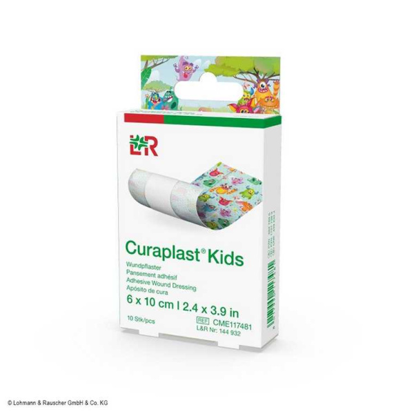 Curaplast Kids, Wundpflaster 6 cm x 1 m, 10 Abschnitte á 10 cm zuschneidbar
