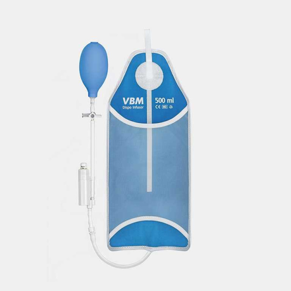 Dispo Infusor 500 mit Handgebläse, Dreiwegehahn u. farbkodierter Druckanzeige