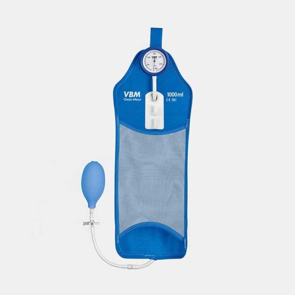 Druckinfusionsmanschette 1000 ml mit Handgebläse und Präzisionsmanometer