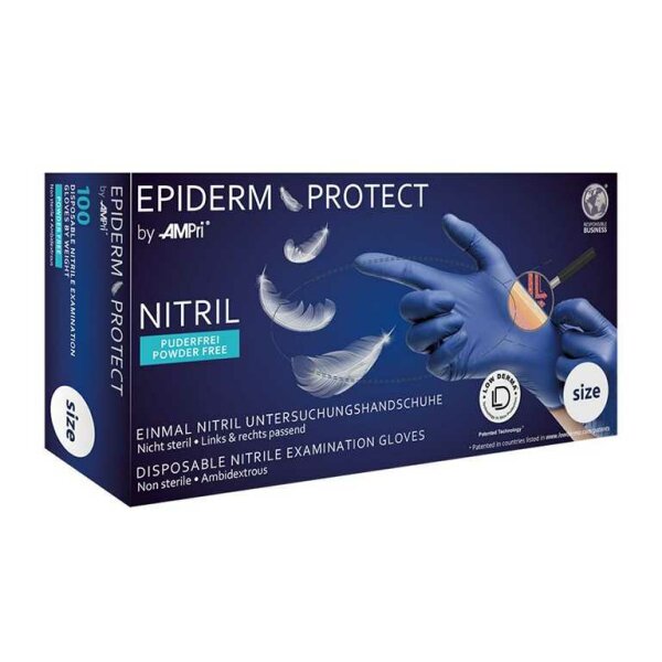 EpidermProtect Nitril U.-Handschuhe unsteril puderfrei Gr. S VE = 100 Stück