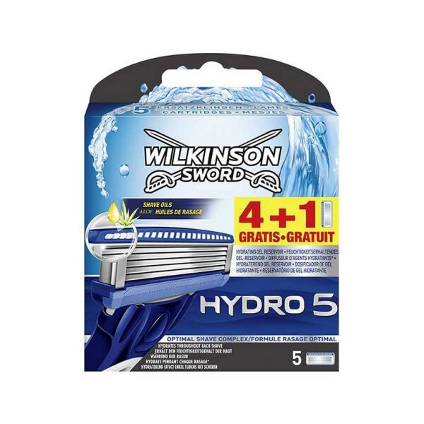 Ersatzklingen für Wilkinson, Hydro 5 VE = 4 Stück Kart. = 10 Pack