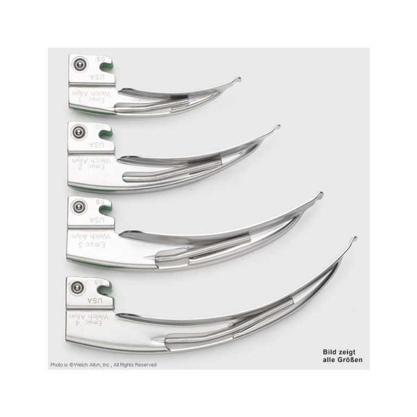 Fiber Optik English MacIntosh Laryngoskop Spatel Grösse 2