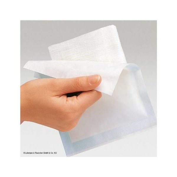Gazin Kompressen unsteril,8-fach, 10 x 10 cm 100 Stück mit RöntgenkontrastfadenUK = 10 Beutel02042023