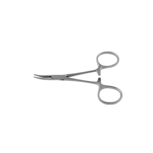 Hartmann Baby Arterienklemme, gebogen,gerieft, 9 cm
