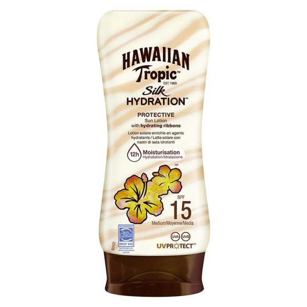 Hawaiian Tropic Silk Hydration Lotion, 180 ml mit LSF 15 Y302230200 Kart.= 6 Flaschen