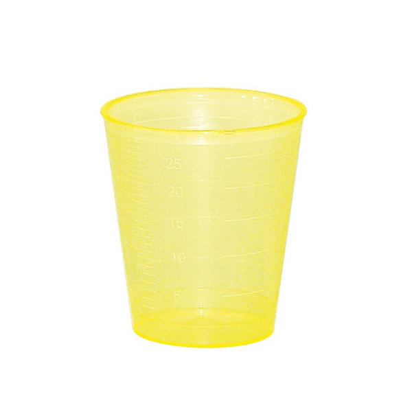 Medizinbecher gelb VE = 75 Stück