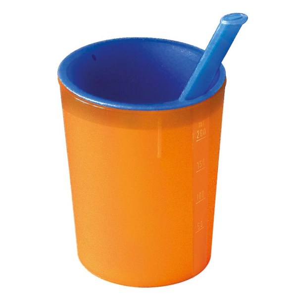 medizinische Trinkhilfe orange-blau 200 ml Beutel = 10 Stück