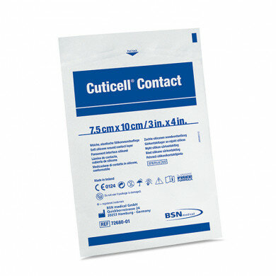 Cuticell Contact Silikonwundauflagen 5,0 x 7,5cm steril 5 Stück