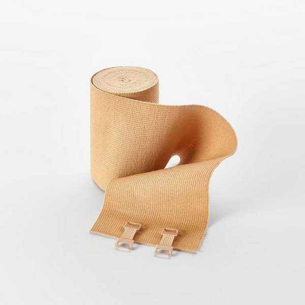 miro-longelast Langzugbinden hautfarben,7 m x 8 cm 8 Stück mit VerbandklammernUK = 8 Pack