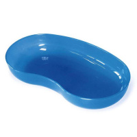 Nierenschale aus PP, blau transluzent,260 x 137 x 40 mm