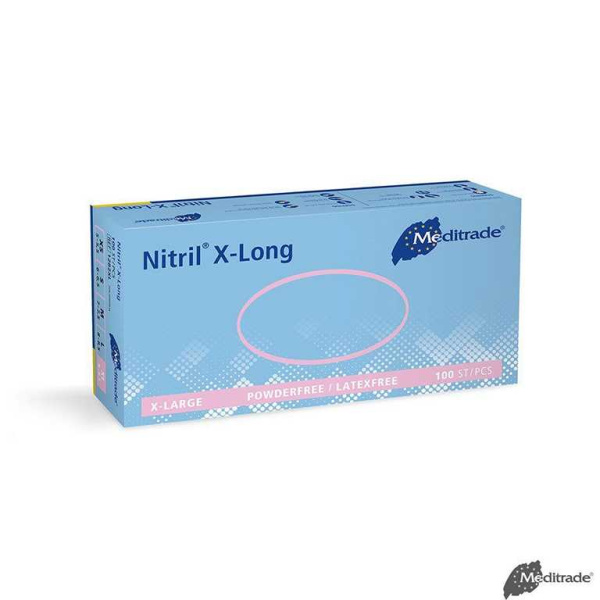 Nitril 3000 Blue X-Long U.-Handschuhe PF latexfrei, unsteril, Gr. XL 100 Stück