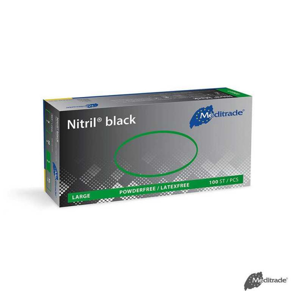 Nitril black U.-Handschuhe, PF,latexfrei, unsteril, Gr. L 100 Stück