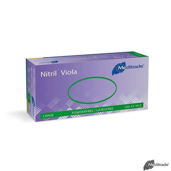Nitril Viola U.-Handschuhe PF, latexfrei unsteril, Gr. L 100 Stück