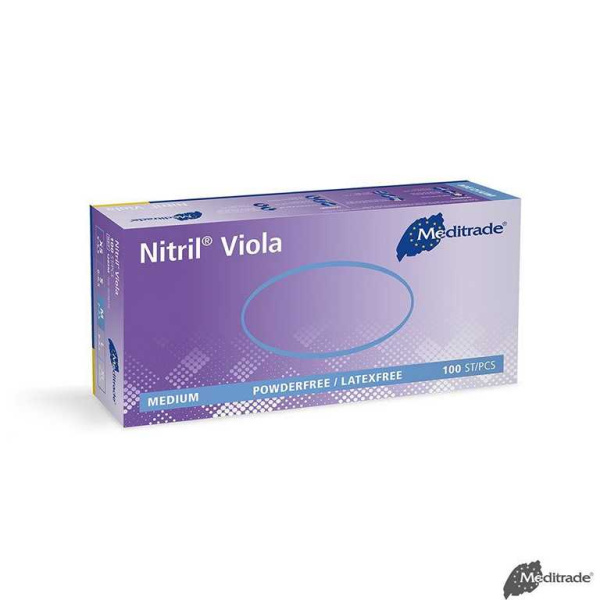 Nitril Viola U.-Handschuhe PF, latexfrei unsteril, Gr. M 100 Stück