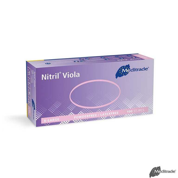Nitril Viola U.-Handschuhe PF, latexfrei unsteril, Gr. XL 100 Stück