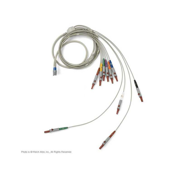 Patient Kabel für PRO EKG Rekorder, extra lang, Banane, Euro kodiert