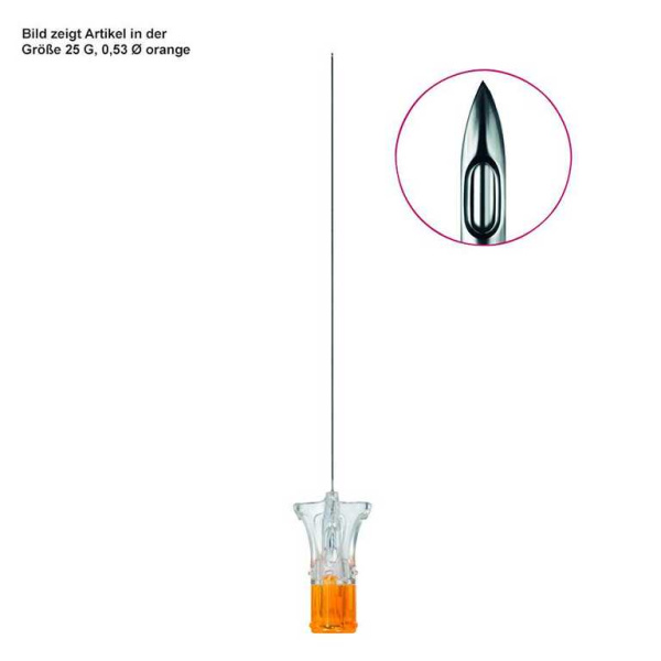 Pencan Pencil Point-Kanüle 27 G,0,42 Ø grau, 88 mm Stichlänge mit Führungskanüle