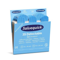 Salvequick Pflastermix Blue Detectable Refill 35 Strips