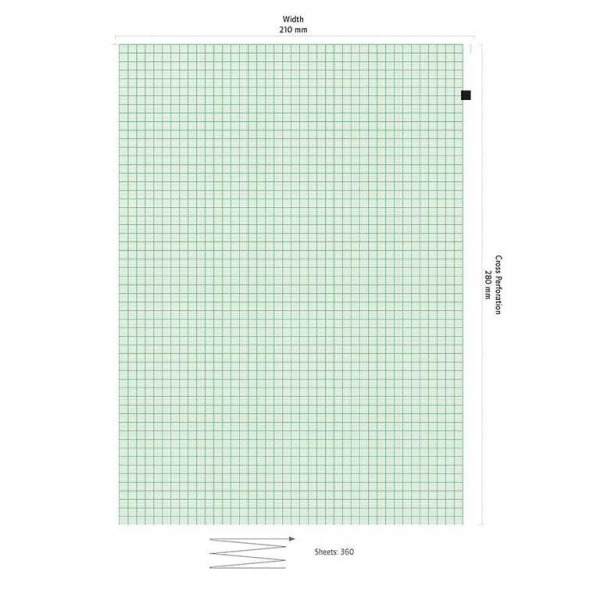 Schiller EKG-Papier Cardiovit AT-60/ CS-100/SV-100, 210 mm x 280 mm 224 Bl.