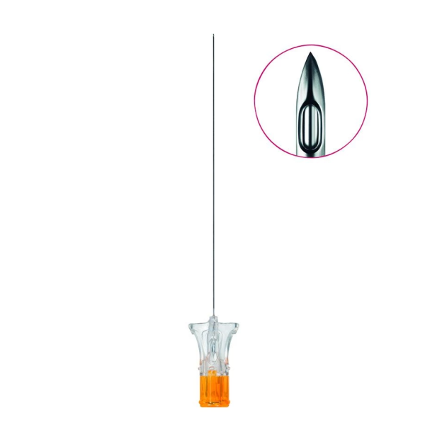 Spinocan Spinalkanüle 29 G, 0,35 mm d = rot, 88 mm Stichlänge mit Führungskanüle VE = 25 Stück