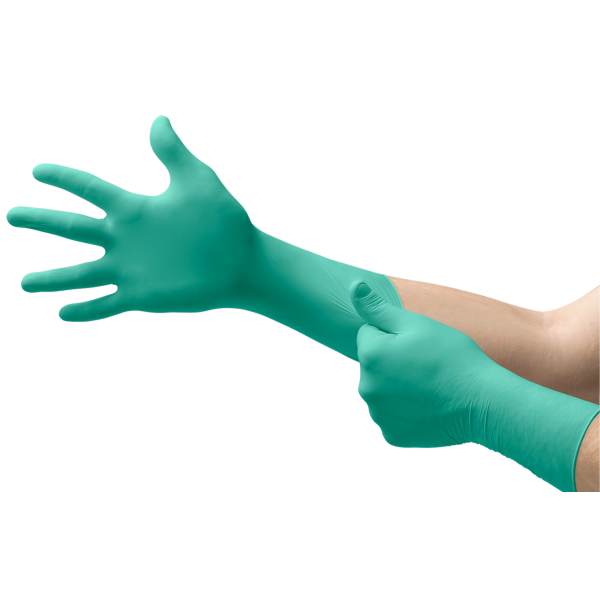 DermaShield Handschuh, Neopren grün, puderfrei, unsteril, Gr. 8, 10x20 Paar