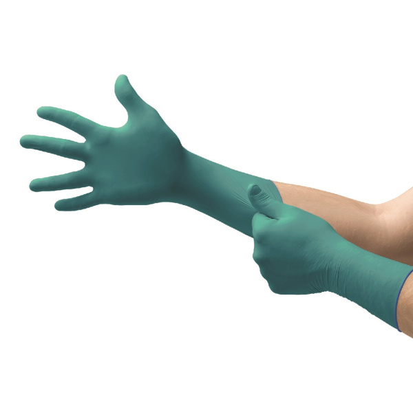Microflex Handschuh, Nitril- Neopren, puderfrei, blaugrün,-S-,10x50