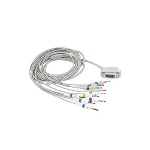 EKG-Komplettkabel mit Bananenstecker für Cardiosmart EK36/41/43/53/403/413/ 512 P, Custo-Card/-Med