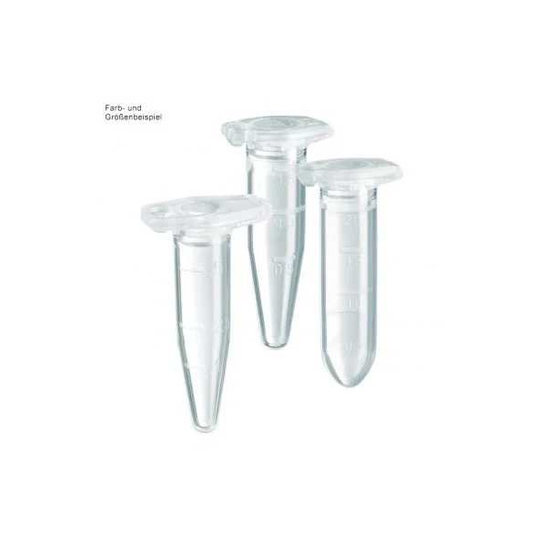 Safe-Lock Tubes 2,0 ml farblos,rund mit Deckel 1000 Stück